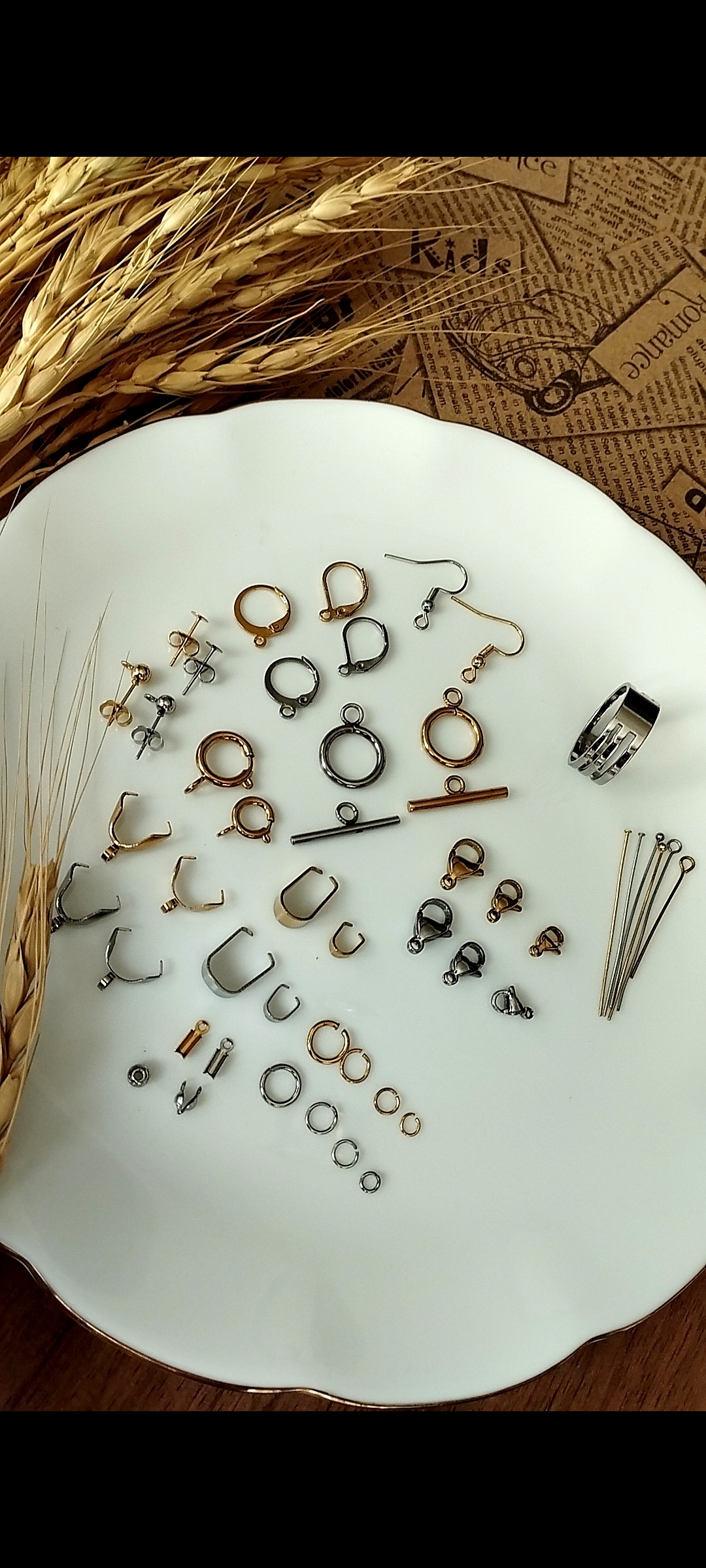 خرجکار مدل پاپیون طلایی و نقره ای استیل (پک ۵۰عددی)